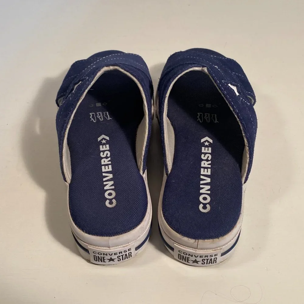 Converse One Star Slip on Blue Slide Sandals Women Size 5 - Picture 2 of 8